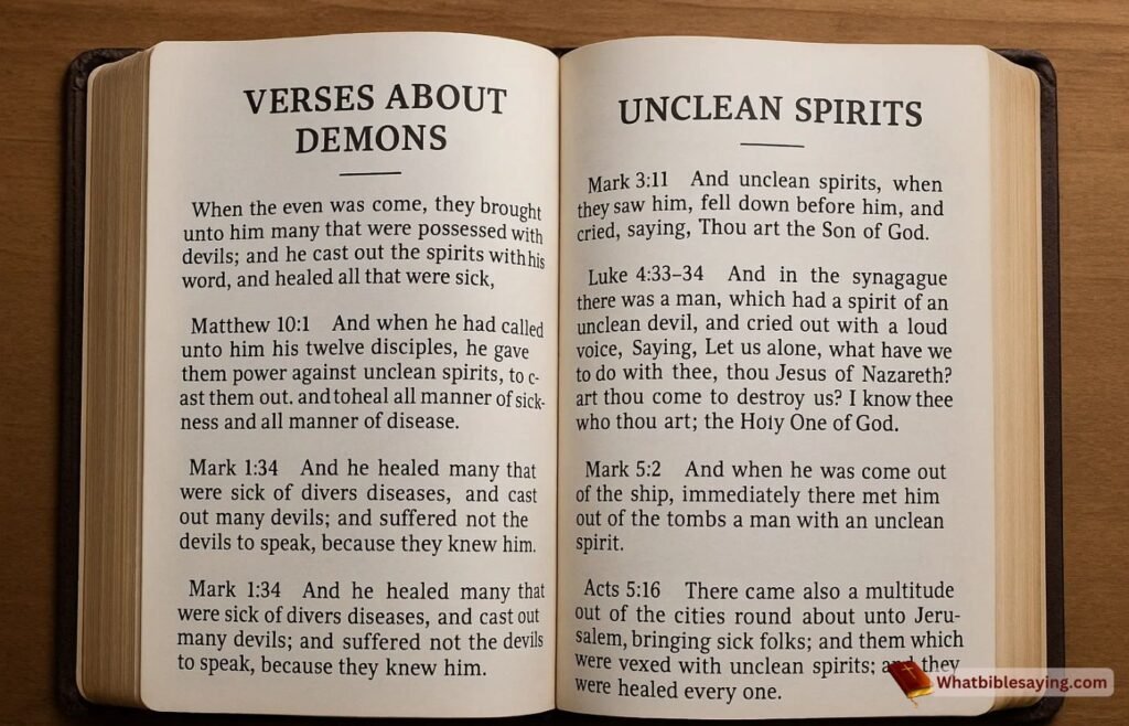 Where In The Bible Does It Talk About Demons KJV
