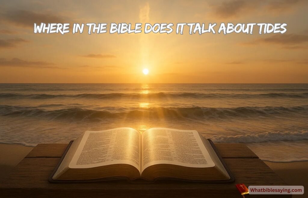 Where In The Bible Does It Talk About Tides