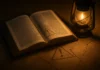 What Does The Bible Say About False Preachers? Open Bible with symbolic warning about false preachers and false teaching
