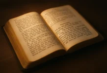 Open Bible with soft light showing verses about repentance and grace.