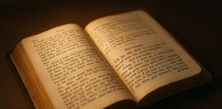 Open Bible with soft light showing verses about repentance and grace.