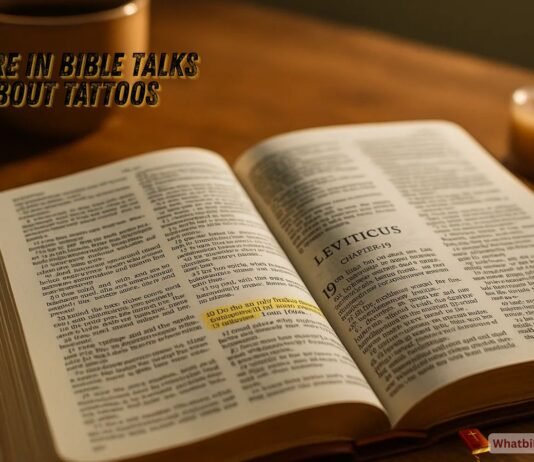 Where In Bible Talks About Tattoos Explained Open Bible with highlighted verse on tattoos in Leviticus 19:28