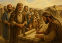 What Is a Census in the Bible? Purpose & Meaning Biblical census illustration showing ancient Israelites being counted