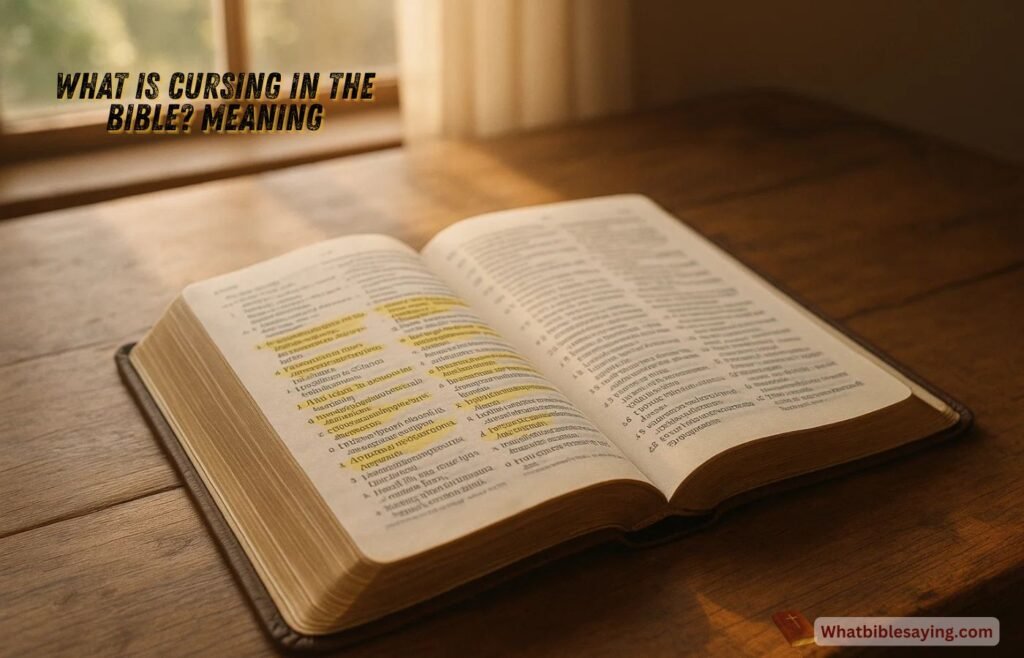 Biblical meaning of cursing with scripture and spiritual guidance