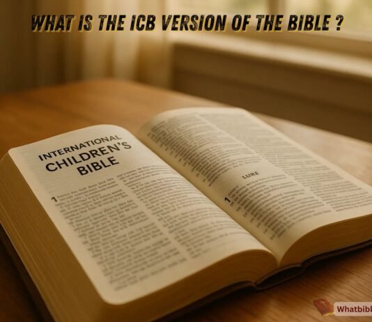 What Is the ICB Version of the Bible Explained Open ICB Bible on a wooden table with soft morning light.