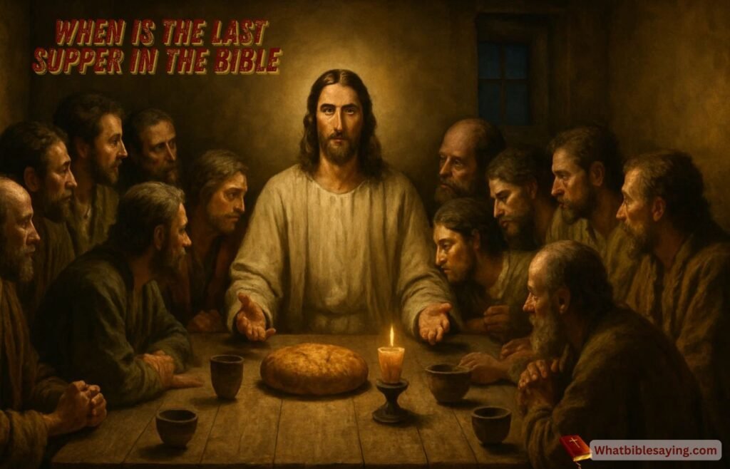 The Last Supper in the Bible showing Jesus with His disciples