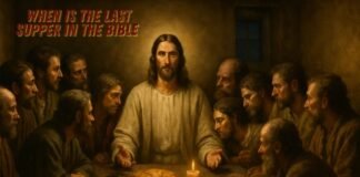The Last Supper in the Bible showing Jesus with His disciples