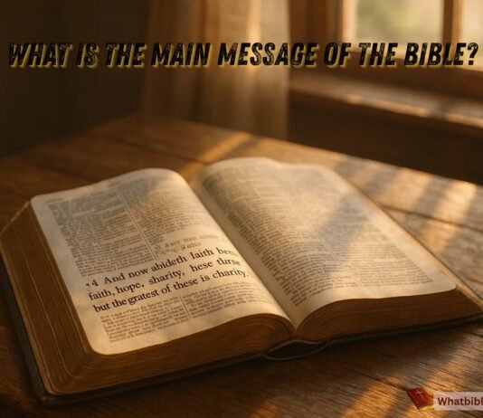 Illustration showing the Bible’s main message of God’s love and hope