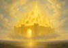 A biblical illustration showing the New Jerusalem described in Scripture