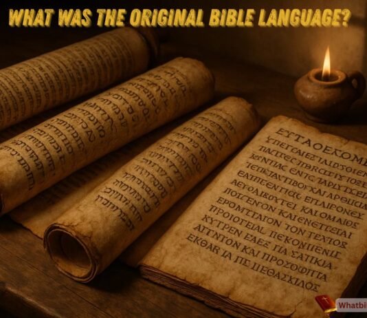 What Was the Original Bible Language? A Simple Guide Ancient Hebrew, Aramaic, and Greek scrolls showing the original Bible languages