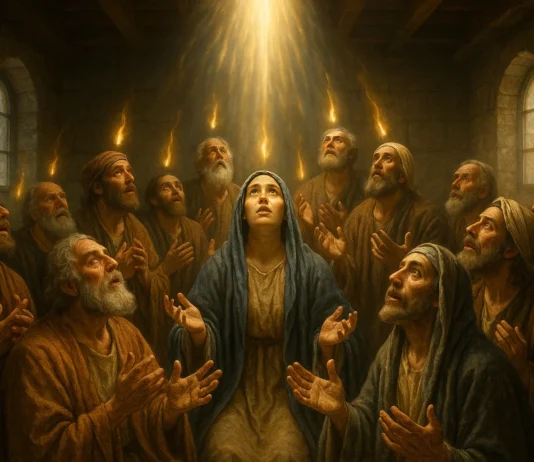 What Does Pentecost Mean in the Bible and Why It Matters Disciples gathered as the Holy Spirit descends on Pentecost day