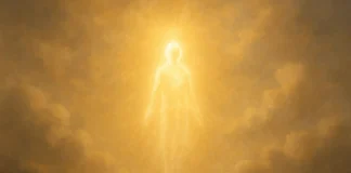 Radiant soul illuminated by divine light as described in the Bible