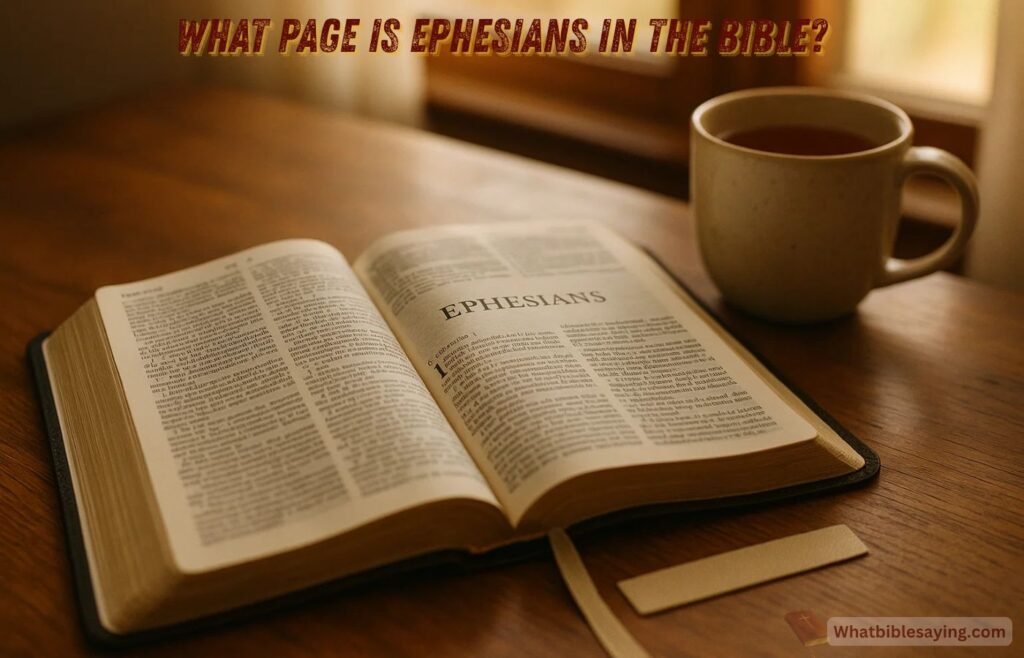 What page is Ephesians in the Bible with guide on chapters and location