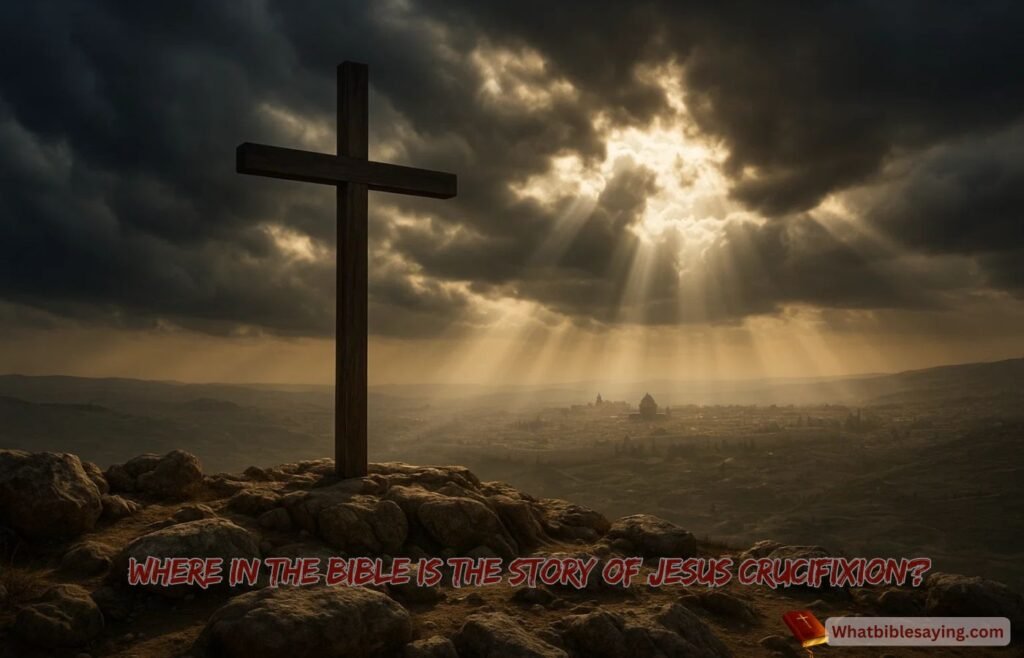 Bible verses and Gospel chapters showing where the story of Jesus’ crucifixion is found