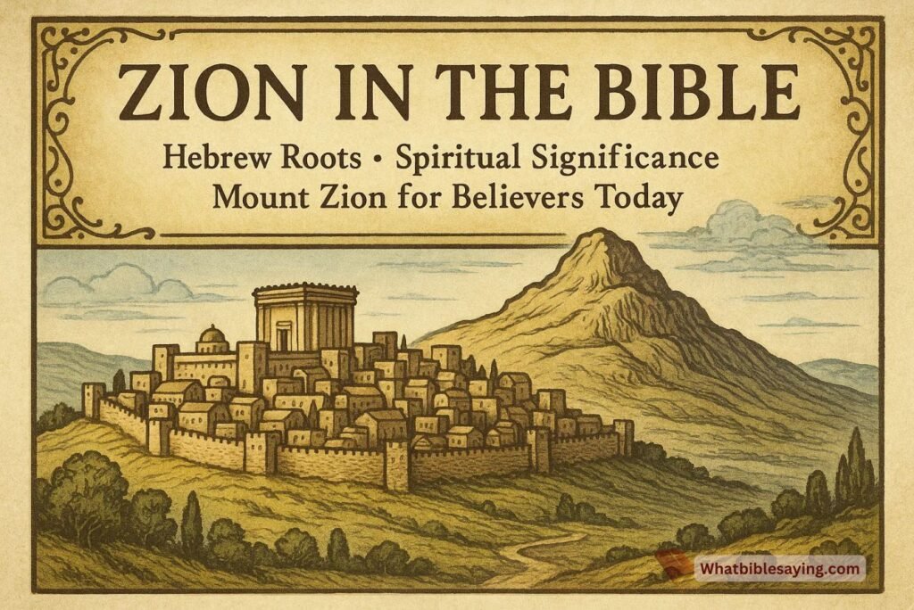 What Is Zion in the Bible? Meaning and Spiritual Truth 1 Biblical Mount Zion with Jerusalem landscape under golden light