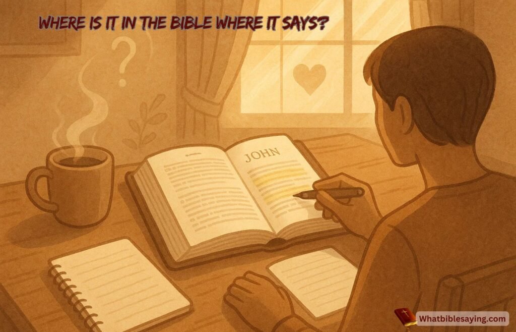 Where Is It In The Bible Where It Says – Verse References and Explanations