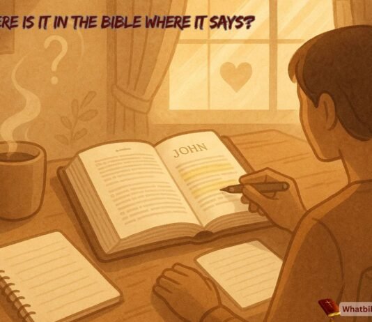 Where Is It In The Bible Where It Says – Verse References and Explanations