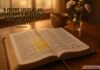 Where Does It Talk About Love in the Bible – Meaning & Verses Open Bible with highlighted verses about love and faith in God