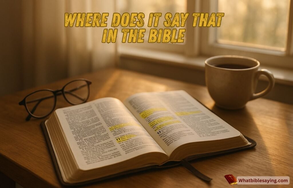 Open Bible with verse highlights and soft morning light through window