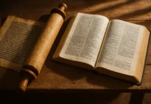 What Is The Old Testament In The Bible Explained Ancient scrolls and Bible showing the Old Testament writings