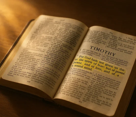 Bible verse showing God’s power over the spirit of fear