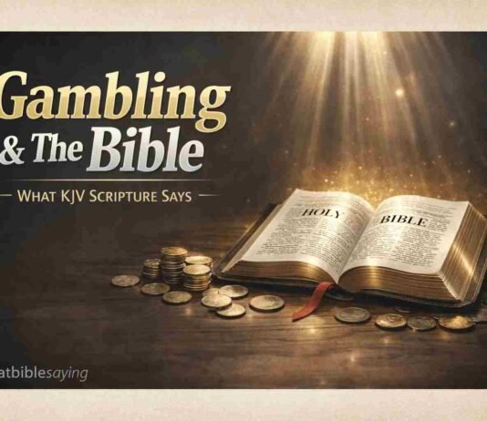 King James Bible teaching about gambling and money