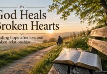 God Heals Broken Hearts Through His Love and Promises God heals broken hearts through biblical hope and comfort