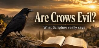 Are Crows Evil in the Bible? What Scripture Really Says Are Crows Evil in the Bible explained with an open Bible