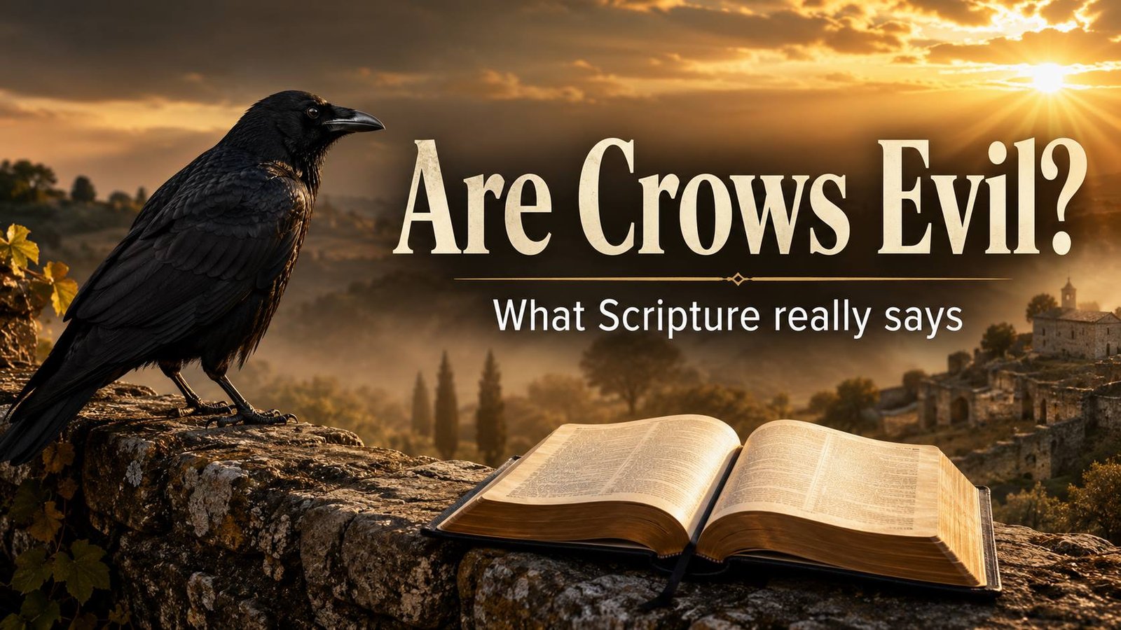 Are Crows Evil in the Bible explained with an open Bible