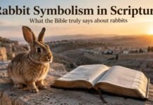 What Does a Rabbit Symbolize in the Bible? Meaning and Context Rabbit beside an open Bible showing biblical symbolism and meaning