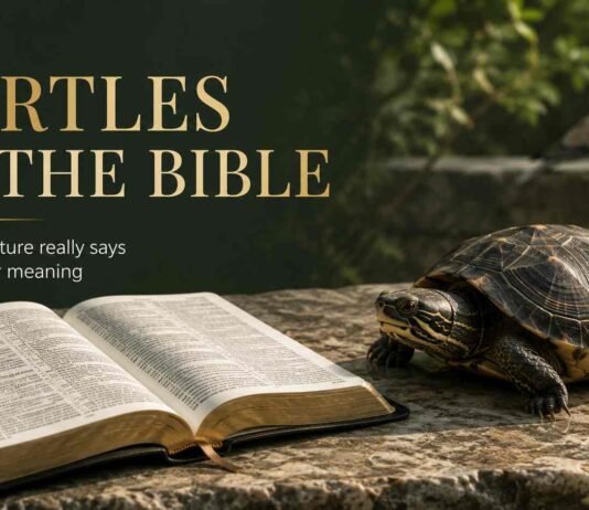 What Does a Turtle Symbolize in the Bible? Scripture Explained A turtle beside an open Bible reflects the search for its true biblical meaning and symbolism.