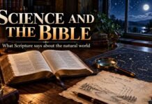 Scientific Facts in the Bible: What Does Scripture Reveal? Open Bible and star chart exploring science in Scripture