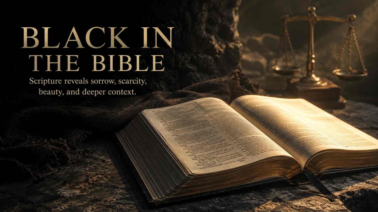 What Does Black Symbolize In The Bible with light over Scripture