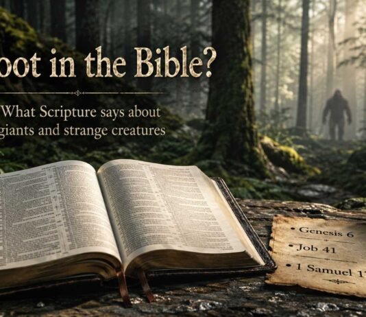 Is Bigfoot in the Bible? What Scripture Says About Giants and Beasts Is Bigfoot in the Bible with Scripture, forest, and giant imagery