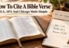 How to cite a verse from the Bible correctly