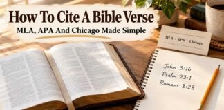 How to cite a verse from the Bible correctly