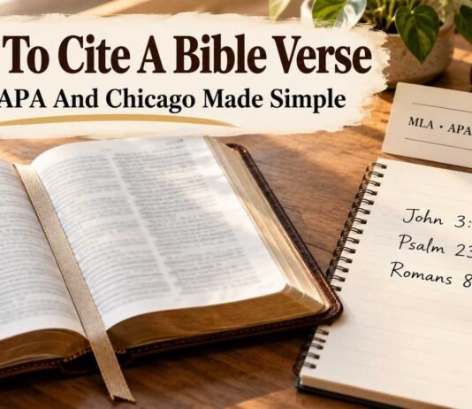 How To Cite A Verse From The Bible: MLA, APA And Chicago Examples How to cite a verse from the Bible correctly