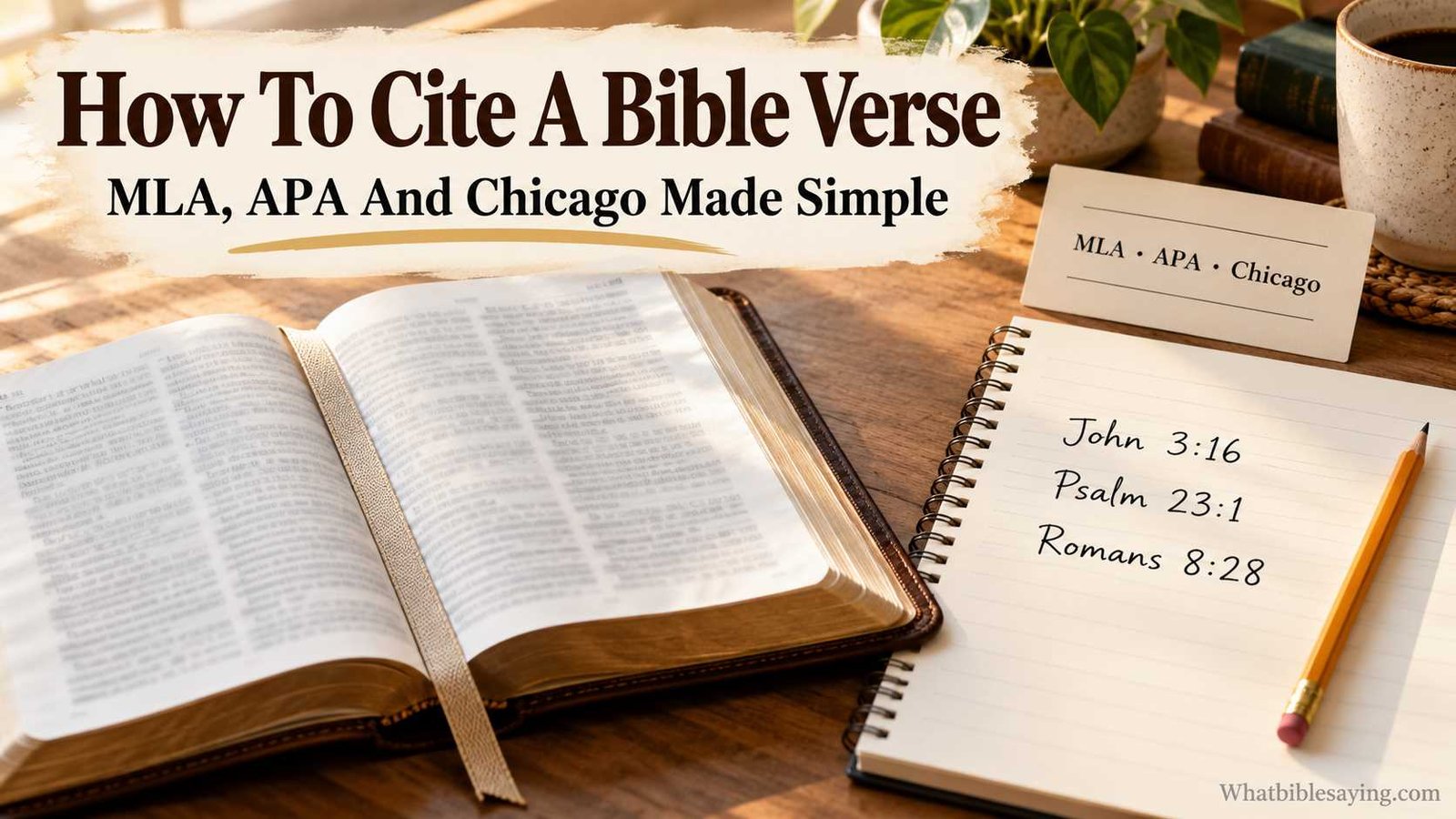 How to cite a verse from the Bible correctly