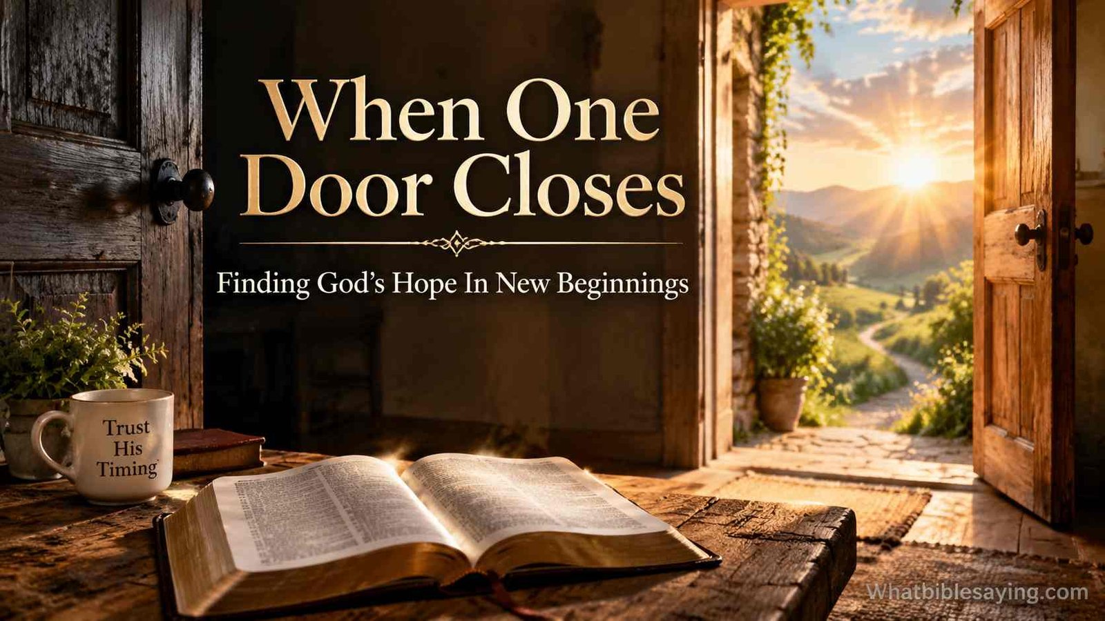 When one door closes another opens Bible verse hope