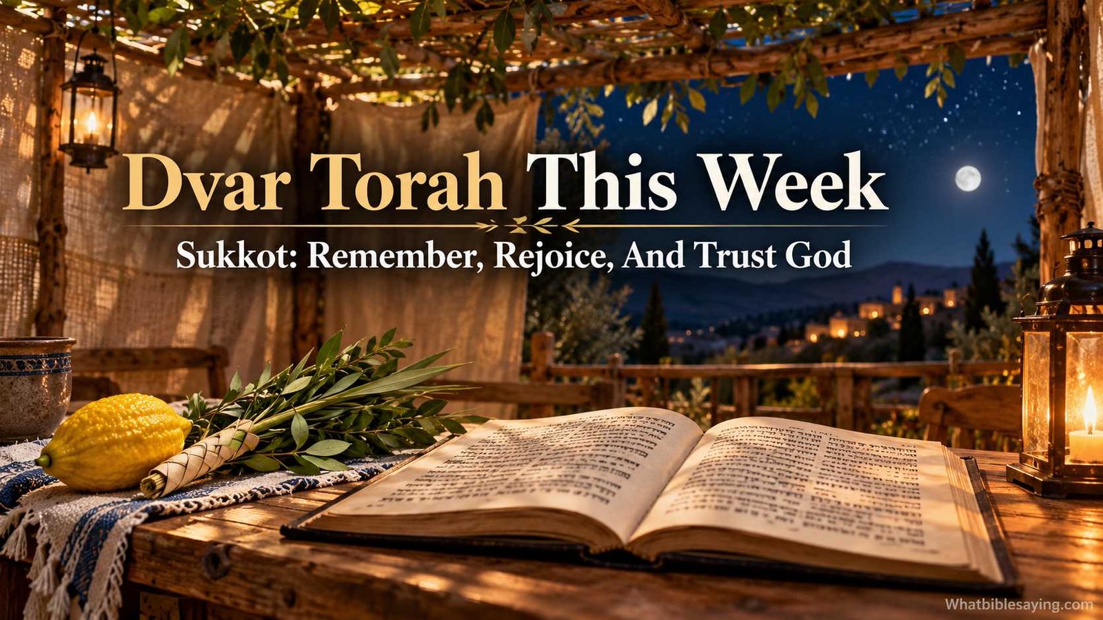 Dvar Torah this week with Sukkot Torah reading