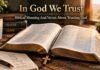 In God We Trust Bible Verse Meaning and Biblical Origins Open Bible showing verses about trusting God