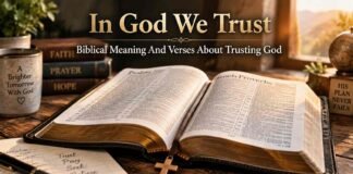 In God We Trust Bible Verse Meaning and Biblical Origins Open Bible showing verses about trusting God