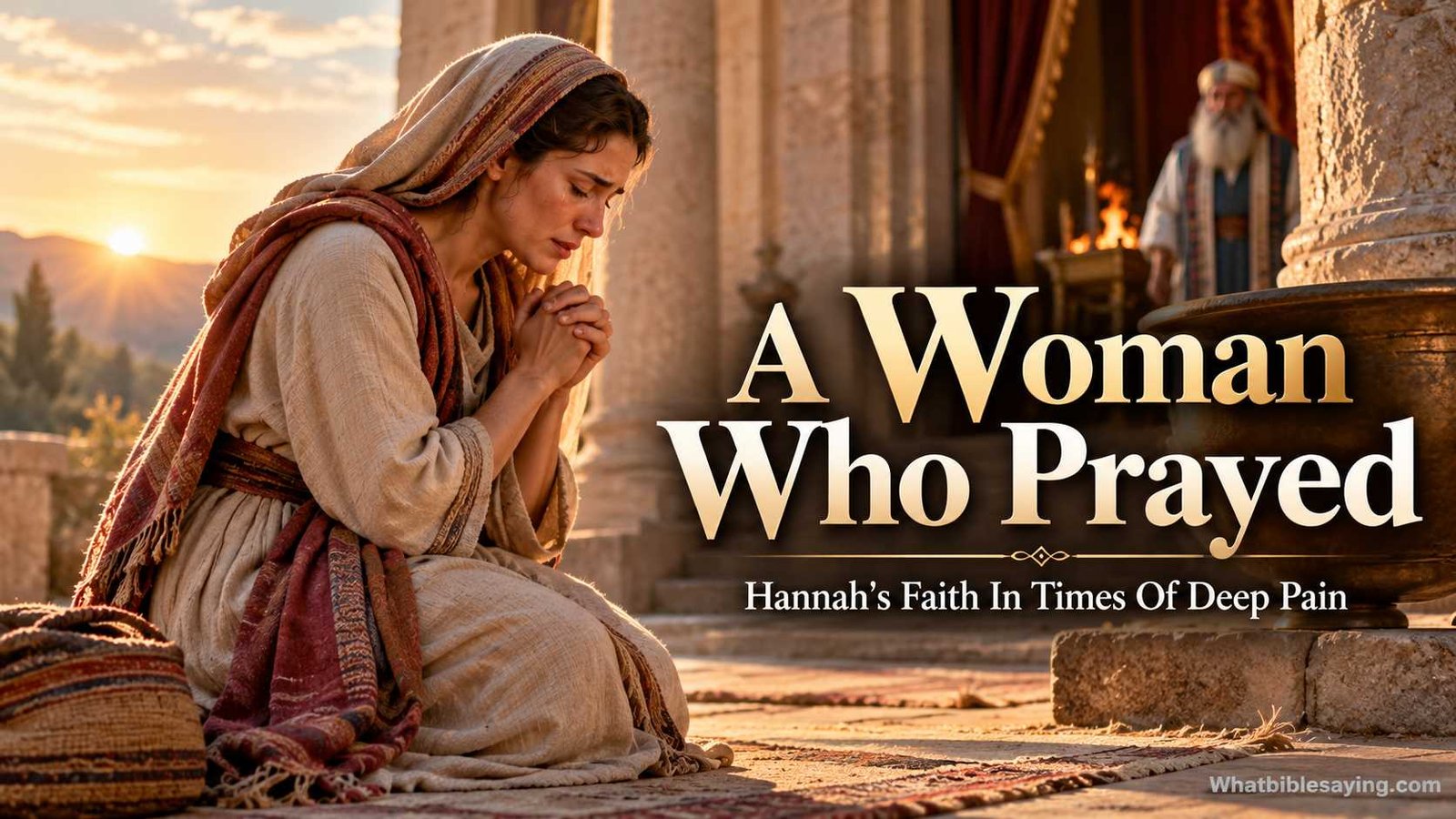 Hannah as a woman in the Bible who prayed faithfully