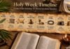 Holy Week timeline chart showing Jesus final week events