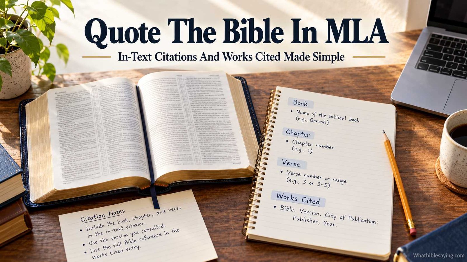 How to quote the Bible in MLA format correctly