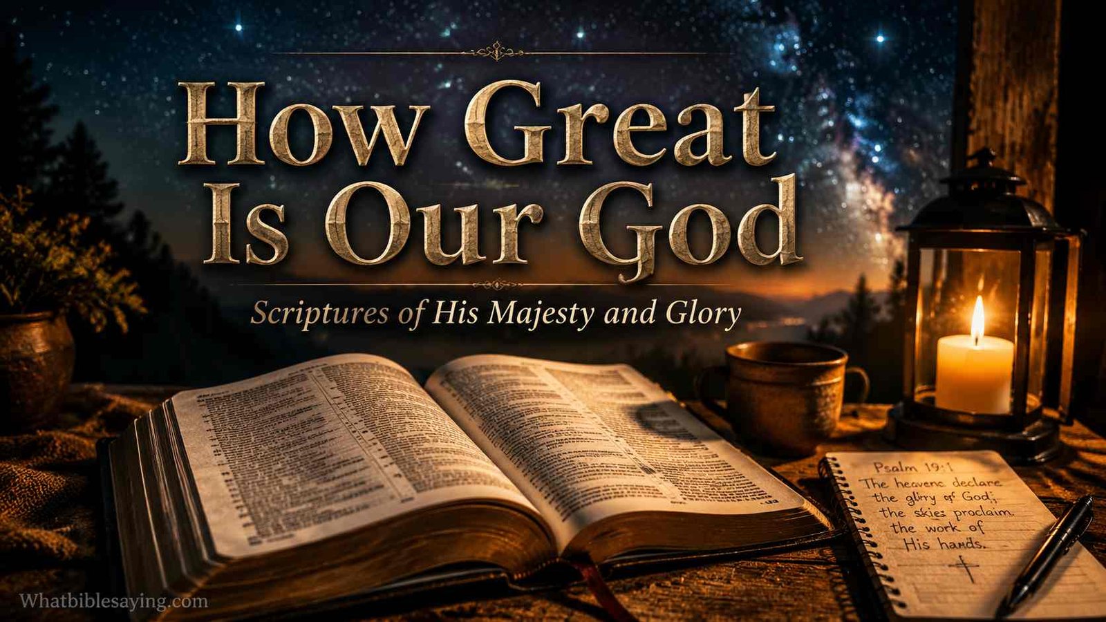 How Great Is Our God Bible study with open Scripture