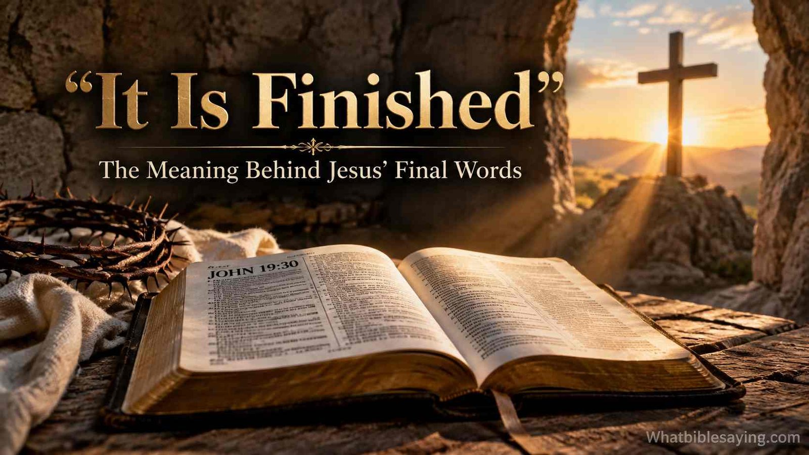 What does It Is Finished mean in the Bible