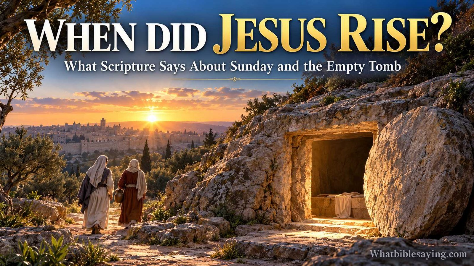When did Jesus resurrect? Open tomb at sunrise