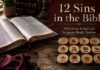 What Are the 12 Sins in the Bible? What Scripture Actually Lists What are the 12 sins in the Bible shown through an open Bible