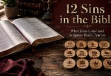 What Are the 12 Sins in the Bible? What Scripture Actually Lists What are the 12 sins in the Bible shown through an open Bible